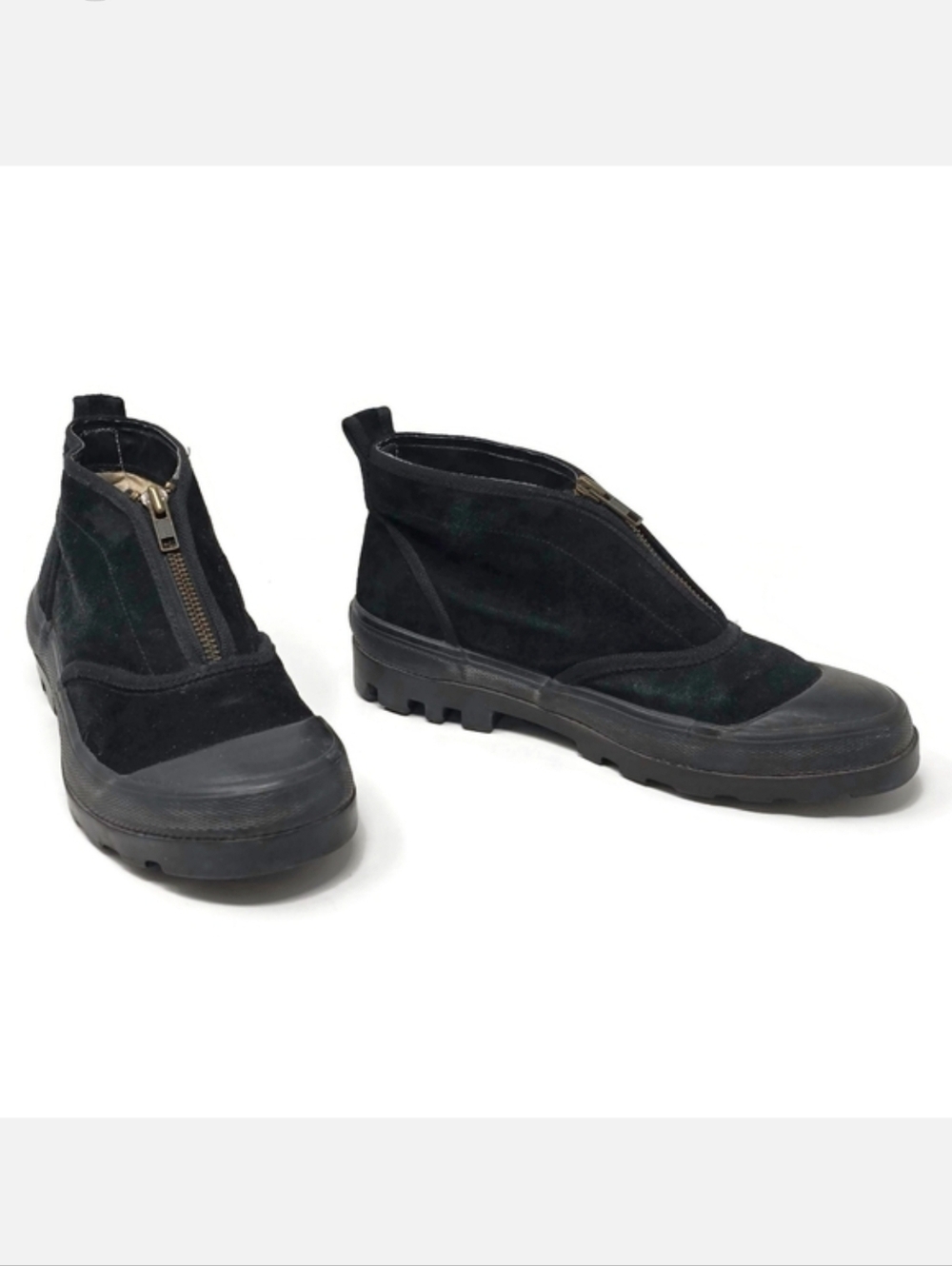 Vintage Ralph Lauren Polo Suede Zip Bootie Sneaker Black 7.5